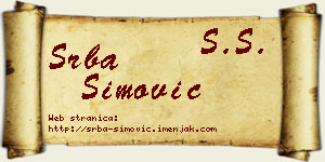 Srba Simović vizit kartica